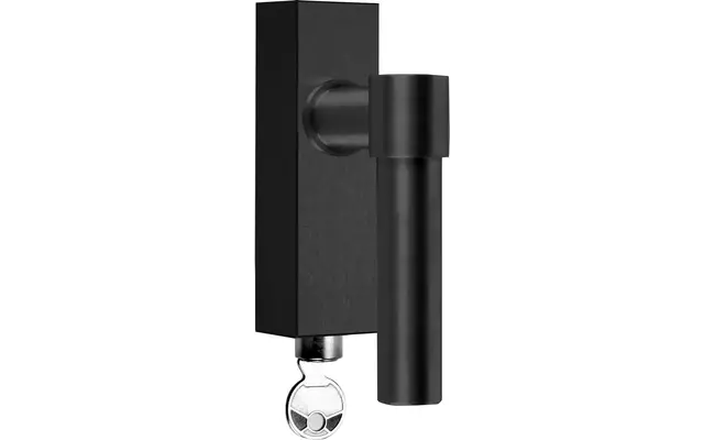 Draaikiep raamkruk Mat zwart PVD One Piet Boon PBL20- DKLOCK Afsluitbaar 121mm